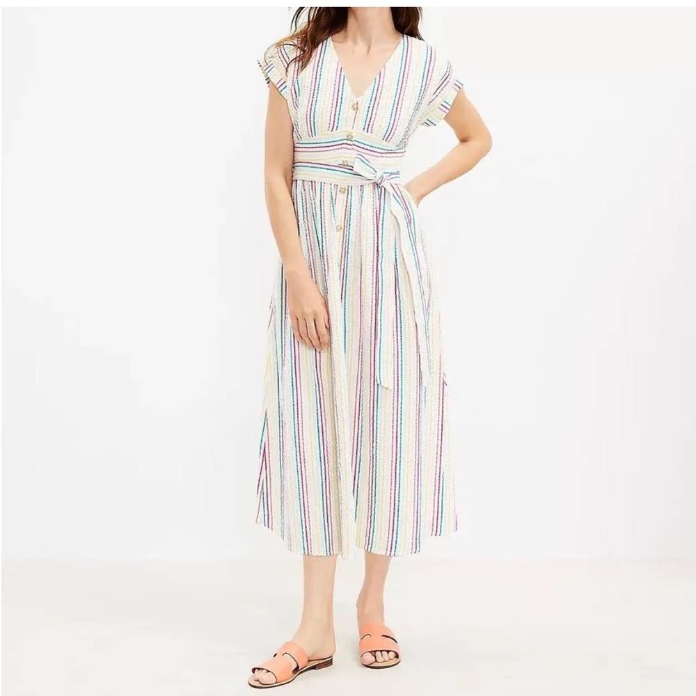 Loft striped dress size 0
